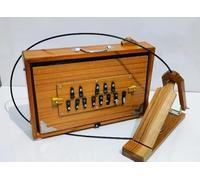 Shruti Box 15x10x3 Pulgadas, Madera Teca y Ply, 440Hz & 432Hz Sur Pete Con Pádel