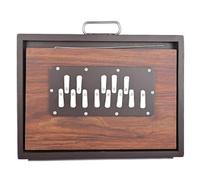 Shruti Box MARCA SHREYAS by Chopra - Caja de encogimiento musical grande, 16 x 12 x 3 pulgadas, con bolsa, color natural, instrumento musical indio