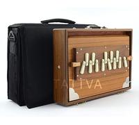 Shrutibox Devyom - Tamaño mediano - Made ByDevyom, respiración de sonido extra larga, C-C 13 paradas, 440 Hz, madera de teca, Primeversand, yoga, mantra, caja Shruti