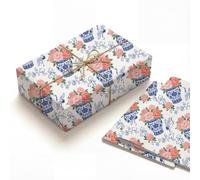 SHSEEN Chinoiserie - Papel de regalo para tarros de jengibre, 19.6 x 27.5 pulgadas, 2 hojas