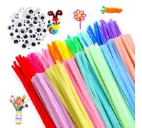 SHSHbuy 300 Piezas Pipe Cleaners Crafts Set,Chenilla Tallos Pipe Cleaners,Multicolor Limpiapipas Escultura con Alambres para DIY art Craft Decoración 30 * 0.6 cm
