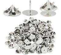 SHSHbuy Cierres de Mariposa,50 Piezas Embrague de Mariposa con Pines en Blanco,Mariposa Pin Embrague,Mariposa Imperdibles,Alfileres de Corbata para Manualidades DIY Fabricaciónde Joyería (Plata)