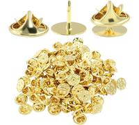 SHSHbuy Cierres de Mariposa,50 Piezas Embrague de Mariposa con Pines en Blanco,Mariposa Pin Embrague,Mariposa Imperdibles,Alfileres de Corbata para Manualidades DIY Fabricaciónde Joyería (oro)