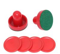 SHSHbuy Empujadores de hockey de aire, 2 piezas de 60 mm de fieltro de mesa de hockey de aire con 4 discos de hockey de aire para discos de repuesto para mesa de juego, accesorios de mesa de hockey