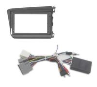SHSMDM Kit de Marco para Panel de Radio estéreo de Coche, Bisel de Montaje, Placa Frontal arnés Adaptador de Cable CANbus para Civic Sedán 2011-2013
