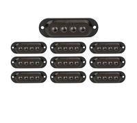 SHSUBF Piloto Trasero 10 Uds 2/4 LED 12V-24V Luces Lateral ovaladas indicadora liquidación Trasera Delantera Accesorio para camión para Remolque autobús Furgoneta Caravana
