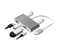 SHT 4K Logan HUB 6 en 1 Adaptador HUB Multipuerto USB-C 3.1 con HDMI 4K, USB-C PD 100W, USB 3.0 y 3 USB 2.0 Gris Oscuro