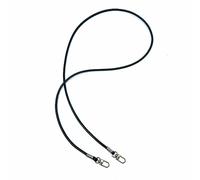 SHTGOI 2 correas de bolsillo desmontables de PU de 115 cm de largo, correa de hombro cruzada, asa de bolsillo, bolso de mano, accesorios con mosquetón para bolso pequeño, color negro