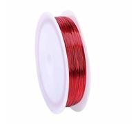 SHTGOI Alambre de cobre de 0,4 mm, alambre de metal para manualidades, fino, 50 m, rollo de alambre de cobre, alambre para joyas, alambre lacado, para manualidades, manualidades, arte floral, perlas
