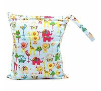 SHTGOI Bolsas de pañales para bebé, bolsas húmedas y secas, bolsa de pañales de tela, bolsas para colgar, bolsa de mojada con doble cremallera, resistente al agua, lavable, organizador para viajes de