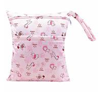 SHTGOI Bolsas para pañales para bebé, bolsas húmedas y secas, bolsa de pañales para colgar, con doble cremallera, resistente al agua, lavable, organizador para viajes de bebé, 9#, 30*36cm