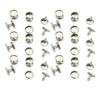 SHTGOI Botones de metal, 100 pares, superficies lisas, acabado cuidadoso, remaches de doble cara, se pueden usar en pantalones cortos, chaquetas, cinturones, zapatos, bolsos, maletas, artículos de