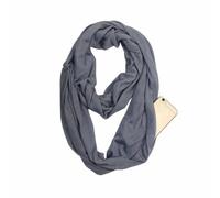 SHTGOI Bufanda de Infinito Con Bolsillo Oculto Con Cremallera, Ligera de Viaje, Círculo Infinito, Pañuelos de Algodón Suaves Para Mujeres y Niñas
