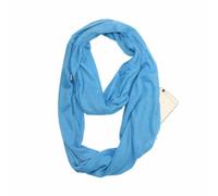 SHTGOI Bufanda de Infinito Con Bolsillo Oculto y Cremallera, Ligera de Viaje, Círculo Infinito, Pañuelos de Algodón Suaves Para Mujeres y Niñas