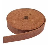 SHTGOI Correa de piel de 2,5 cm x 4,5 m, rollo de cinta plana de piel sintética, correa de piel sintética, por metros, para manualidades, asas para collares de mascotas, cuerdas de tracción, cinturón,