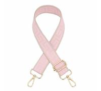 SHTGOI Correas de bolsa intercambiables, correa de hombro de color sólido con patrón de laberinto y borde beige, correa de hombro de 3,8 cm de ancho con mosquetón dorado claro para bolsa cruzada, rosa