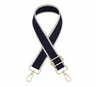 SHTGOI Correas de hombro intercambiables de color sólido con patrón de laberinto y borde beige, correa de hombro de 3,8 cm de ancho con mosquetón dorado claro para bolsa cruzada, azul