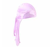 SHTGOI Pañuelo de seda Durag con larga cola ancha correas piratas suave y transpirable pañuelo de seda 360 grados envoltura de cabeza unisex para hombres mujeres equitación, hip hop, decoración