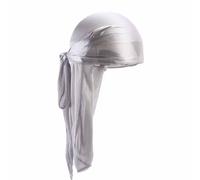 SHTGOI Pañuelo de seda Durag con larga cola ancha correas piratas suave y transpirable pañuelo de seda 360 grados envoltura de cabeza unisex para hombres mujeres equitación, hip hop, decoración