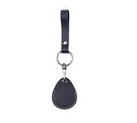 SHTGOI Soporte para tarjetas de acceso, llavero de piel, organizador con funda para tarjeta de identificación, protección RFID con gotas de agua, resistente a los arañazos, llavero con una mini bolsa