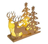 SHU GE Portavelas, juego de 2 portavelas de hierro hueco vintage para decoración de mesa de candelabro de metal de Navidad