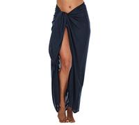 SHU-SHI - Pareo para Mujer - Diseño en Colores Lisos - Talla única - Azul Noche