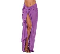 SHU-SHI - Pareo para Mujer - Diseño en Colores Lisos - Talla única - M - Morado