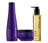 Shu Uemura yūbi blonde Cool Platinum Blonde Set (Shampoo 300ml + Treatment 200ml + Oil 150ml)