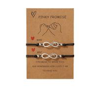 Shuade 1 par de pulseras de la amistad hechas a mano, ajustable, tobilleras de algodón, unisex, para cualquier ocasión, talla única, como se describe