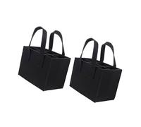 Shuade 2 bolsas de vino para 6 botellas, tela de fieltro gruesa con separadores internos para un transporte seguro, portadores de vino de fieltro champán con asa, Black, One Size, Mass Beauty