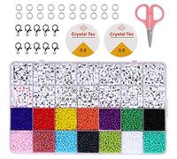 Shuade A-Z - Kit de cuentas acrílicas de letras para hacer joyas, accesorios para collares, aretes, collares y aretes