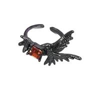Shuade Anillos inspirados en cuervos misteriosos, joyería gótica, accesorio versátil de moda, cumpleaños, aniversario, anillos góticos, diseño único