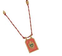 Shuade Collar con colgante de tarjeta de tarot de estilo retro artístico para mujer con un colgante de tarjeta de tarot retro, Cobre