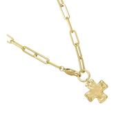 Shuade Collar de crucifijo grueso para mujer, estilo vintage, con clip, espiga, cadena de serpiente, colgante, joyería, regalo, vintage, collar con dije de crucifijo, talla única, como se describe