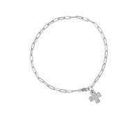 Shuade Collar de crucifijo grueso para mujer, estilo vintage, con clip, espiga, cadena de serpiente, colgante, joyería, regalo, vintage, collar con dije de crucifijo, talla única, como se describe