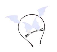 Shuade Diadema de cuernos de diablo de Halloween, 3 piezas y clip para el pelo, accesorios de cosplay para fiestas de disfraces, clip divertido