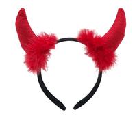 Shuade Diadema de cuernos de Halloween con purpurina, cuerno, diablo, diablo, disfraz de cosplay, accesorios para fotos, para niños y adultos, diadema de Halloween