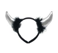 Shuade Diadema de cuernos de Halloween con purpurina, cuerno, diablo, diablo, disfraz de cosplay, accesorios para fotos, para niños y adultos, diadema de Halloween