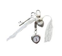 Shuade Elegant Love Styles - Llavero de bolsillo integrado, reloj de bolsillo de aleación, relojería de aleación, llavero de reloj de bolsillo, blanco, One Size