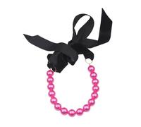 Shuade Elegante collar de cinta de terciopelo con cuentas de perlas sintéticas, longitud ajustable, gargantilla de cuentas para mujer, accesorio de moda, perlas de imitación