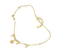 Shuade Elegante tobillera chapada en oro con cuentas de campanas para mujer, regalo de San Valentín, regalo para el día de San Valentín, regalo para el tobillo