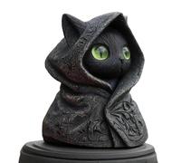 Shuade Escultura mística con capucha con compañero brillante, adorno gótico de escritorio para exhibiciones de fantasía, figura misteriosa con capucha