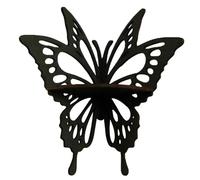 Shuade Estante de pared de madera con forma de mariposa, organizador impermeable para joyas, soporte de exhibición de joyas, cesta de ducha esquinera con temática de mariposas, estante montado