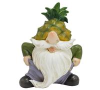 Shuade Estatuas de enanos de frutas hechas a mano, piñas, gnomos, estatua para decoración de patio, estante, decoración, resinas, piñas, enanos, estatua