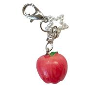 Shuade Fascinante llavero de fruta roja decorado con una bolsa de estrella brillante, adorno colgante ideal para regalos y uso diario para niñas accesorio de moda, rosso, Talla única