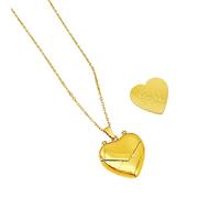 Shuade Gargantilla con medallón de corazón grabable, longitud ajustable, cadena de clavícula hecha a mano, joyería de fiesta para mujer, acero de titanio