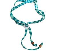 Shuade Gargantilla de cuerda de algodón multicolor a rayas, ligera, a prueba de alergias, fácil de usar, accesorio de moda hecho a mano, talla única, como se describe, como se describe