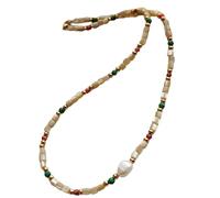 Shuade Gargantilla de piedra natural, perlas de imitación, cadena para el cuello, para mujeres y hombres, joyería vintage, Aleación, perlas de imitación