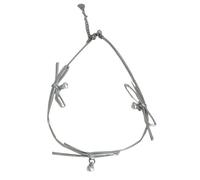 Shuade Gargantilla vintage con lazo para mujeres y niñas, cadena de clavícula de temperamento dulce, estética, joyería, regalos para uso diario, Cuero