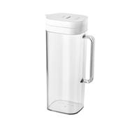 Shuade Jarra de bebidas de 2 litros con tapa, apta para refrigerador, hervidor de agua fría para almacenamiento de bebidas y artículos esenciales de viaje, recipiente de infusión fría a prueba de